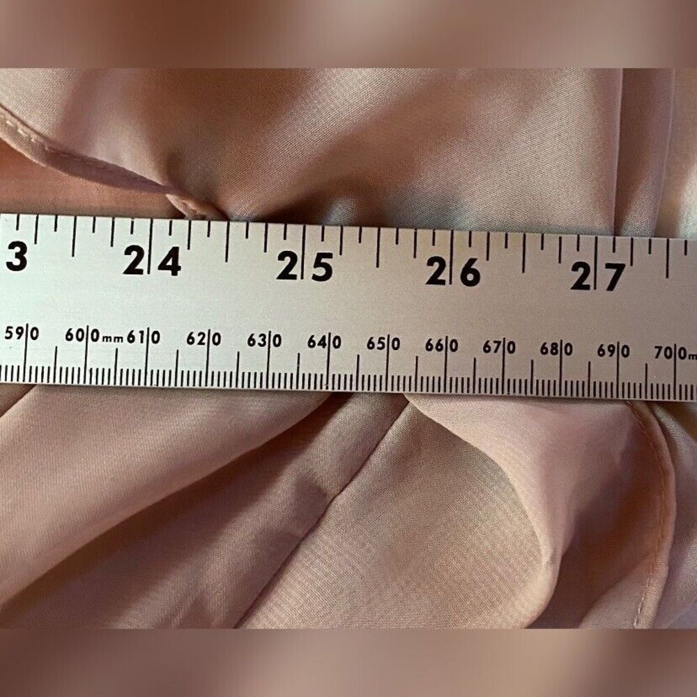 Lane Bryant Blouse Women’s 22 Orange Sequins Flutter Sleeves Sheer Ruffles Fairy - Picture 4 of 5